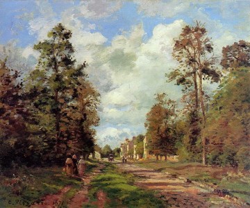 the road to louveciennes at the outskirts of the forest 1871 Camille Pissarro scenery Oil Paintings